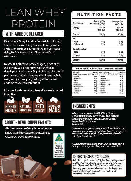 Lean Whey Protein - Chocolate