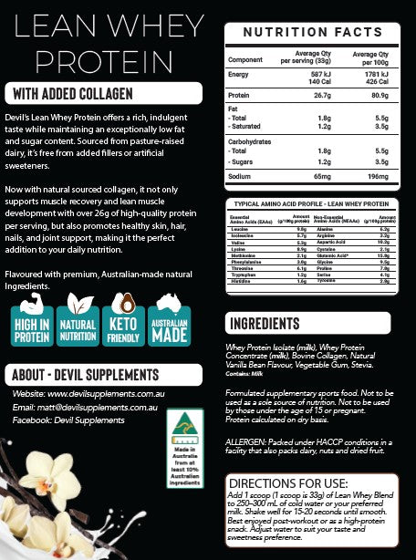 Lean Whey Protein - Vanilla